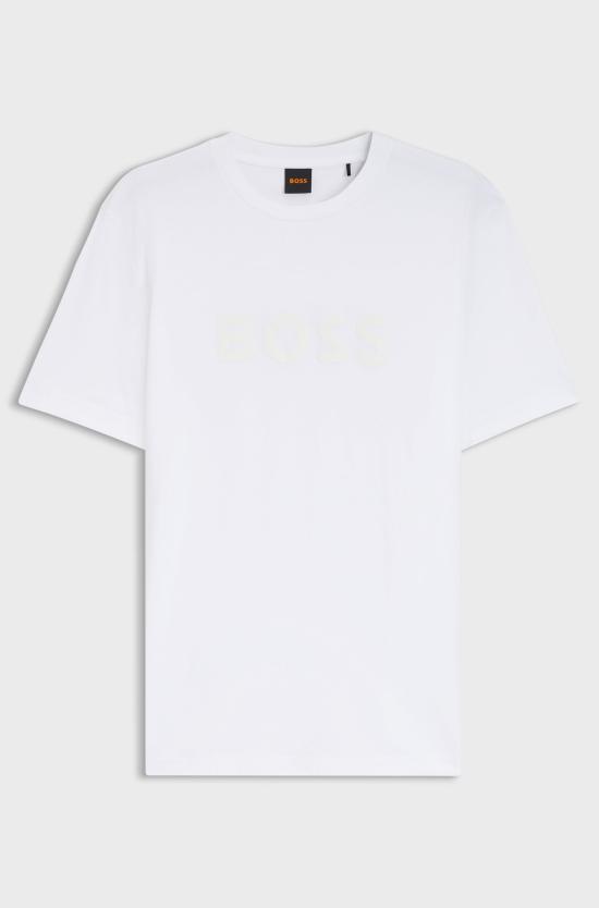 26FW 보스 반팔 티셔츠 50566504 100 WHITE