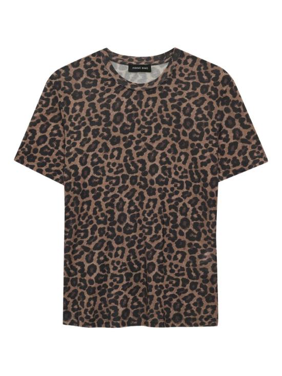 26FW 애니빙 반팔 티셔츠 A0812303MTL59 BLACK AND BROWN LEOPARD