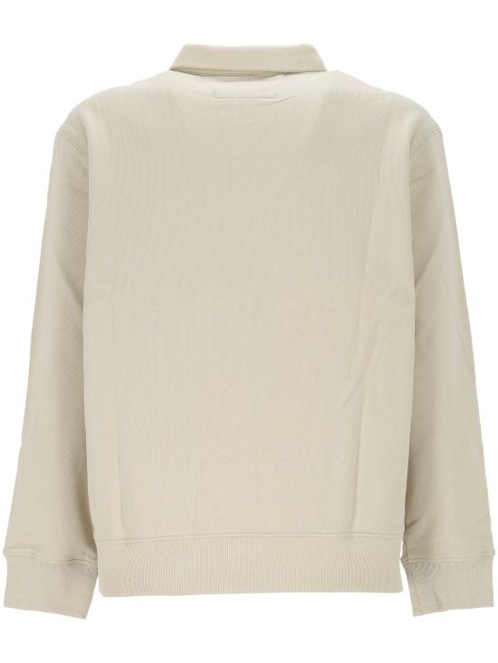 26FW 씨피 컴퍼니 다이애그널 레이즈드 플리스 폴로 셔츠 21CMSS026A 005086W120 BEIGE - C.P. COMPANY