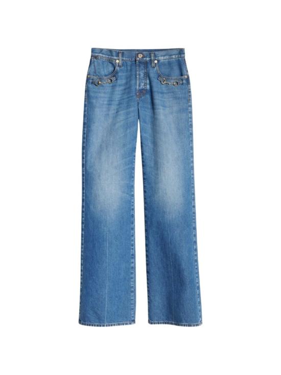26FW 구찌 부츠컷 코튼 데님 팬츠 864707 XDDJO4011 BLUE