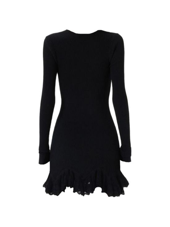 26FW 블루마린 미디 원피스 RF6158MAB33 22222 BLACK - BLUMARINE