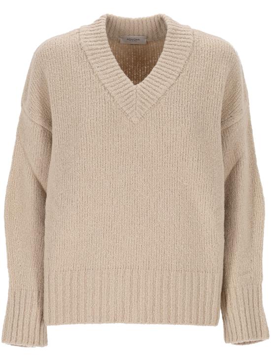 26FW 아뇨나 스웨터 K012038 0A050QN09 LIGHT BEIGE CHAMPAGNE
