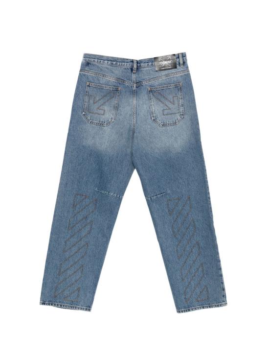 26FW 오프화이트 데님 팬츠 44MYA19DF26D004 400 LIGHT MEDIUM BLUE - OFF WHITE