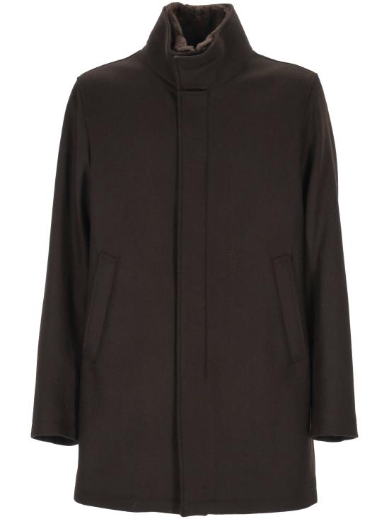 26FW 에르노 에코 울 라이트 포 퍼 코트 CA000214U 333448993 DARK BROWN