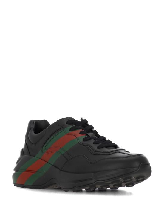 26FW 구찌 라이톤 레더 스니커즈 A0093N A9L001000 BLACK - GUCCI