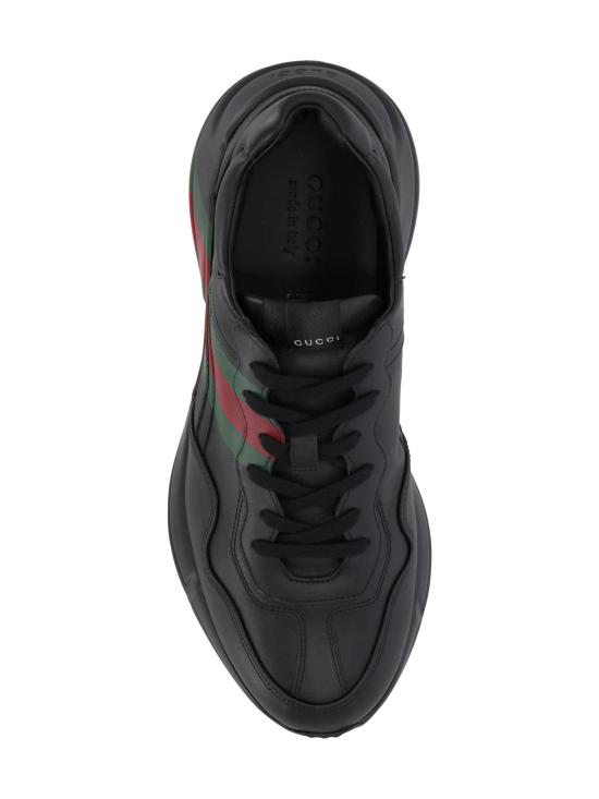 26FW 구찌 라이톤 레더 스니커즈 A0093N A9L001000 BLACK - GUCCI