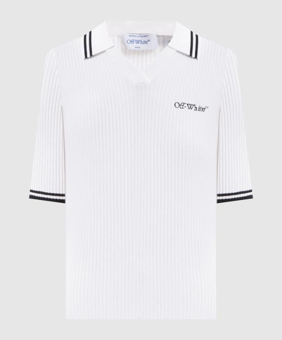 26FW 오프화이트 긴팔 티셔츠 2FA00665T W102 WHITE BLACK
