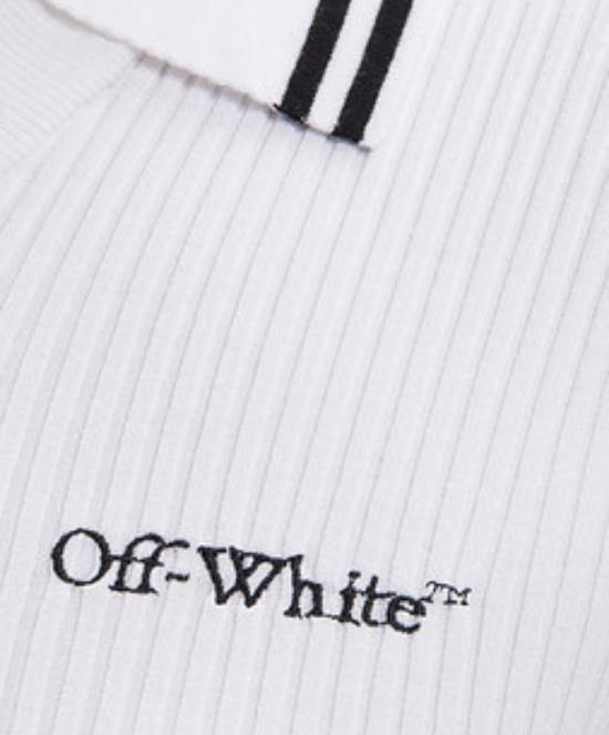 26FW 오프화이트 긴팔 티셔츠 2FA00665T W102 WHITE BLACK - OFF WHITE