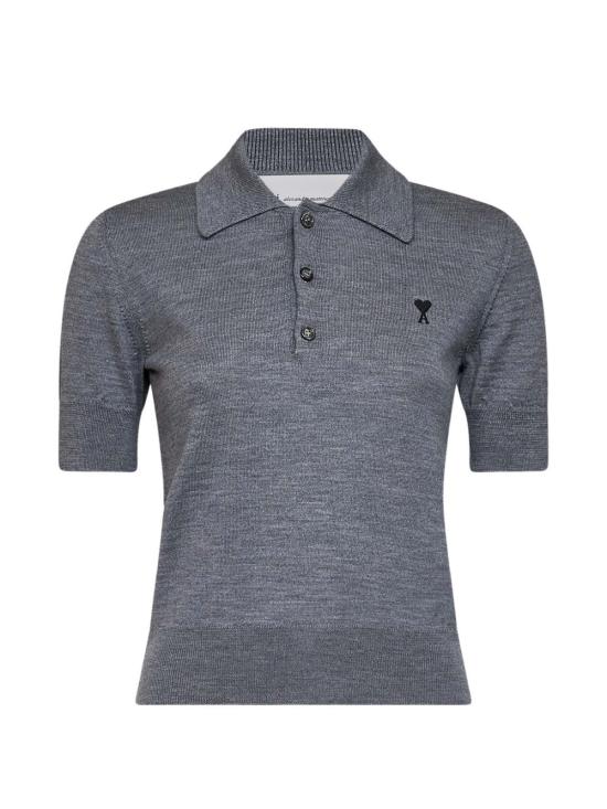 26FW 아미 반팔 티셔츠 FPL458 KN0197A336 HEATHER GREY BLACK