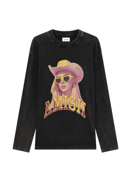 26FW 아미시 반팔 티셔츠 AMX229 CV170304C0073 WASHED BLACK