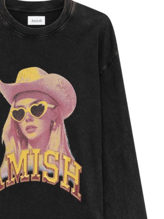 26FW 아미시 반팔 티셔츠 AMX229 CV170304C0073 WASHED BLACK - AMISH