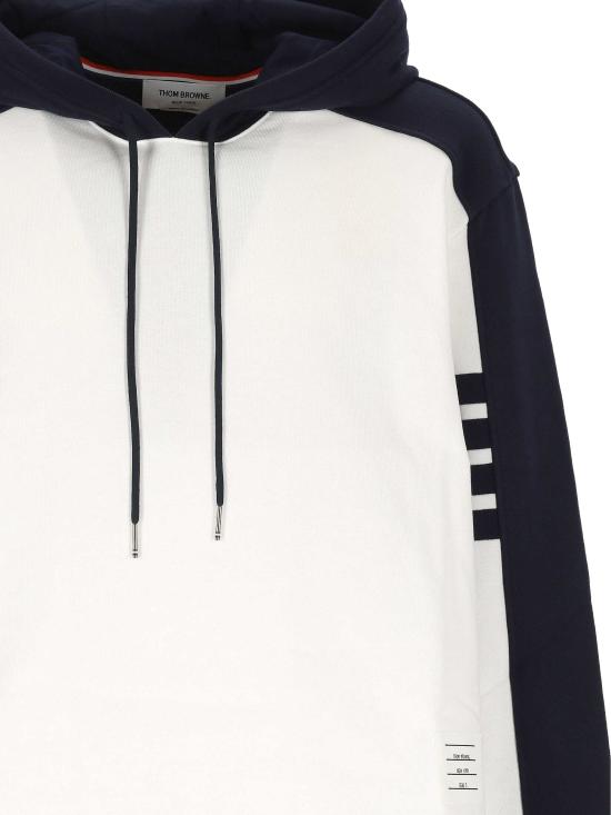 26FW 톰브라운 긴팔 티셔츠 MJT579A 00535104 WHITE NAVY - THOM BROWNE