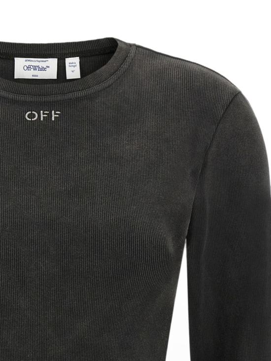 26FW 오프화이트 반팔 티셔츠 2FB00620T W048 FADE OUT BLACK WHITE - OFF WHITE