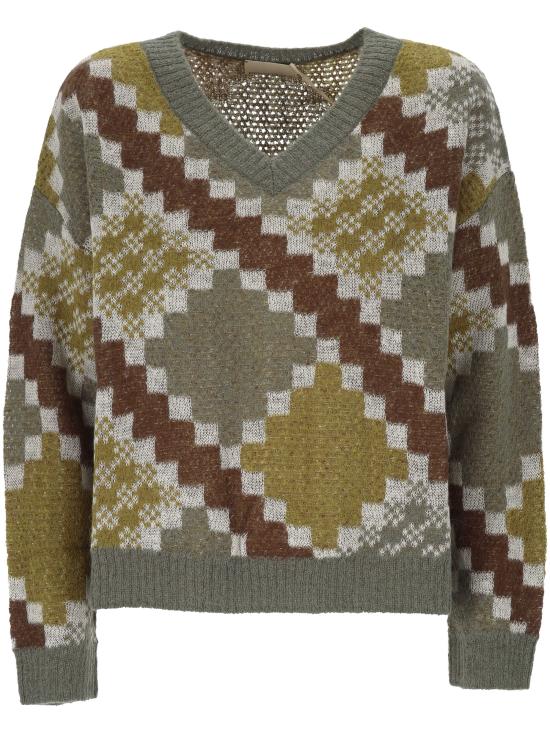 26FW 페니 블랙 스웨터 2621366593200 173F001 GREEN KAHKI