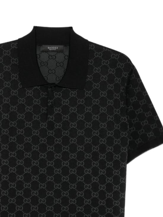 26FW 구찌 폴로 티셔츠 A006JA XKFTU1068 BLACK DARK GREY - GUCCI