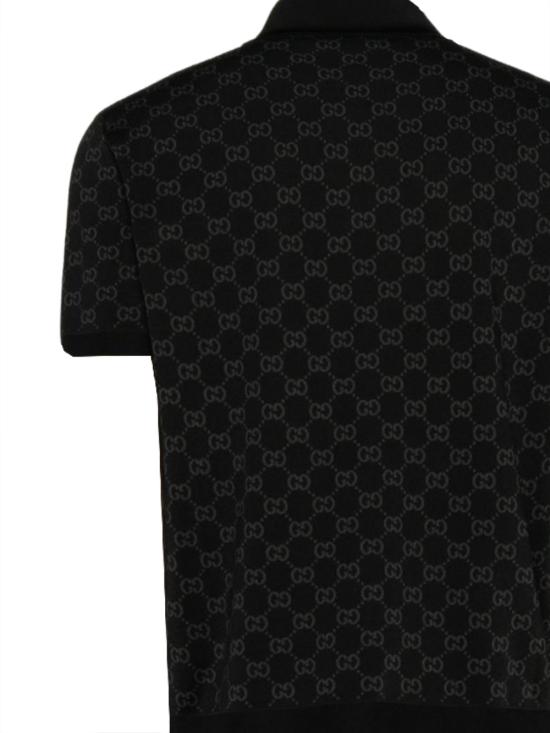 26FW 구찌 폴로 티셔츠 A006JA XKFTU1068 BLACK DARK GREY - GUCCI
