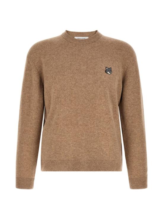 26FW 메종키츠네 폭스 헤드 램스울 컴포트 스웨터 PM00803KT1006 0549 BEIGE