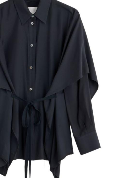 26FW 마르지엘라 케이프 슬리브 셔츠 S29DL0220 M36209900 - MAISON MARGIELA