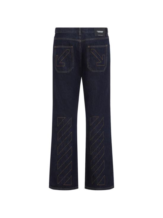26FW 오프화이트 데님 팬츠 44MYA18JF26D004 460 RAW INDIGO BLUE - OFF WHITE