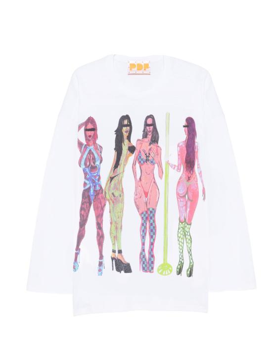26FW 피디에프 반팔 티셔츠 DFM54058TJ101GR04B WHITE
