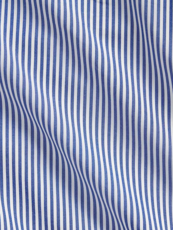 26FW 폴로 랄프로렌 커스텀핏 코튼 포플린 스트라이프 셔츠 710929346 508 RUGBY ROYAL WHITE - POLO RALPH LAUREN