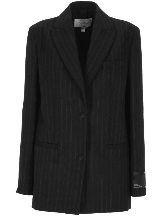26FW 오프화이트 수트 자켓 2FG00476T W041 BLACK HEMLOCH