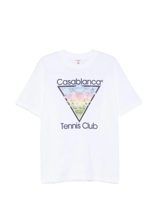 26FW 카사블랑카 반팔 티셔츠 MAW26JTS00106 TENNIS CLUB ICON BRIGHT WHITE