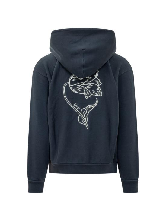 26FW 겐조 긴팔 티셔츠 FG65HO2744MJ 79 BLUE BLACK - KENZO