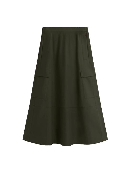 26FW 에콜프 미디 스커트 MCWGASKKANO00298W26 128 OLIVE
