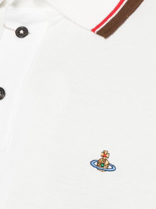 26FW 비비안웨스트우드 폴로 티셔츠 2H010010 J00AUA401 WHITE - VIVIENNE WESTWOOD