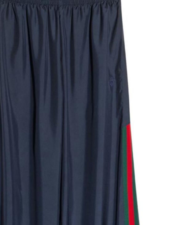 26FW 구찌 웹 테크니컬 실크 포플린 팬츠 A008E4 ZAVQF4294 JAPAN BLUE - GUCCI