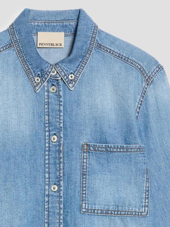 26FW 페니 블랙 셔츠 2621116123200 1758001 DENIM BLU MEDIO - PENNYBLACK