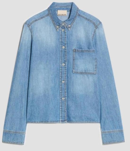 26FW 페니 블랙 셔츠 2621116123200 1758001 DENIM BLU MEDIO