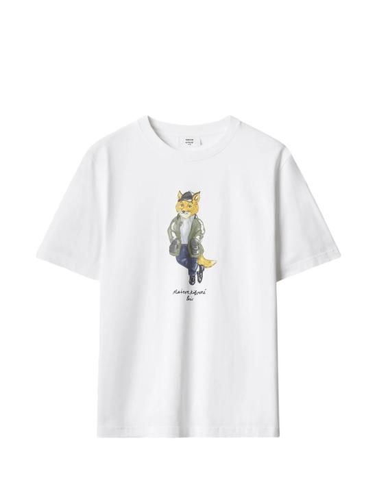 26FW 메종키츠네 반팔 티셔츠 MRMJT22KJ7025 P100 WHITE