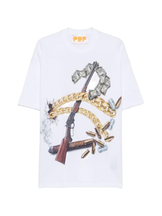 26FW 피디에프 반팔 티셔츠 DFM54047TJ101GR01C WHITE
