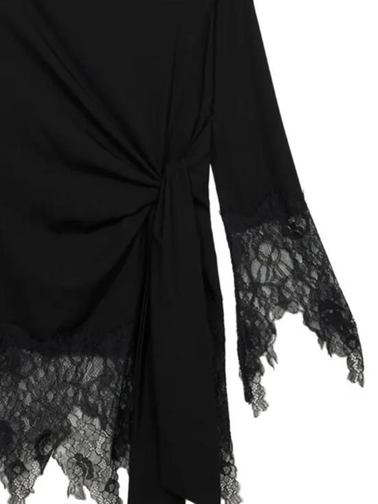 26FW 블루마린 긴팔 티셔츠 RF6097J1610 22222 BLACK - BLUMARINE