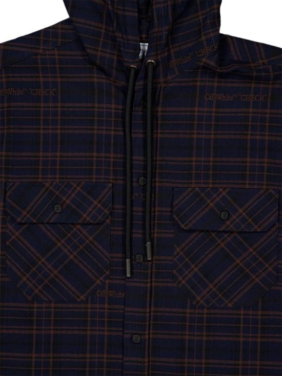 26FW 오프화이트 긴팔 티셔츠 44MGE056F26F001 411 BLUE GRAPHITE - OFF WHITE