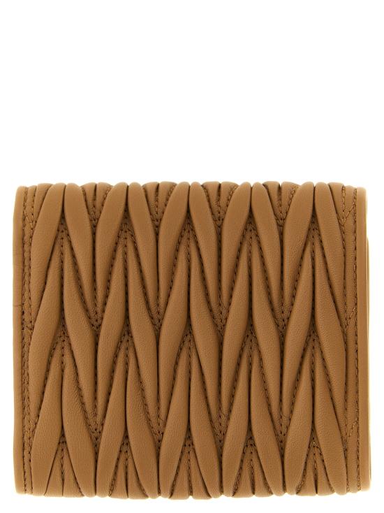 26FW 미우미우 스몰 마테라쎄 나파 레더 월렛 5MH033AFPPF098L Brown - MIU MIU