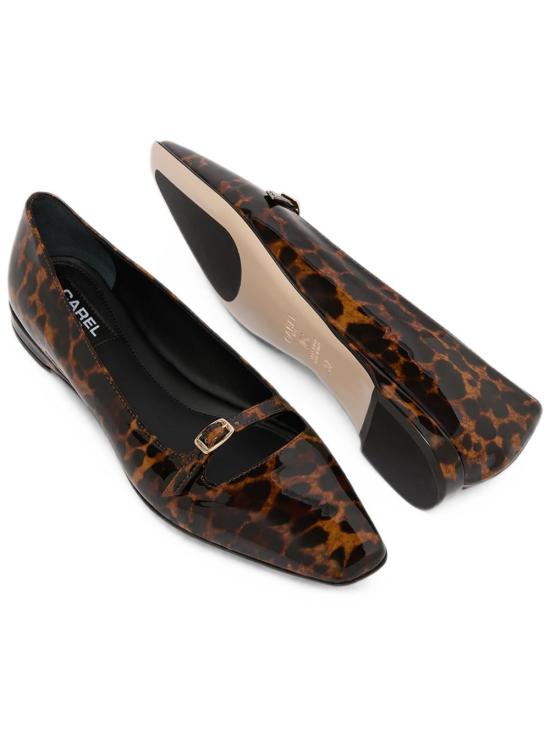 26FW 카렐 페리스 플랫 슈즈 EMILIE26 32 BROWN LEOPARD - CAREL PARIS