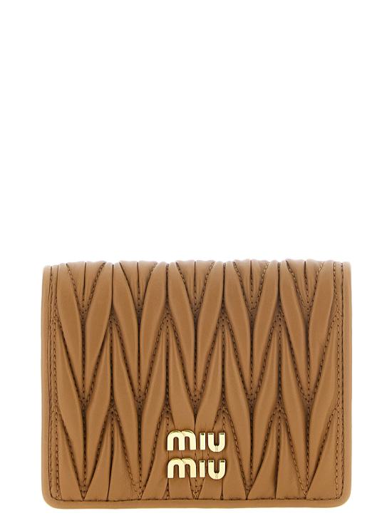 26FW 미우미우 마테라쎄 나파 가죽 반지갑 5MV204AFPPF098L Brown