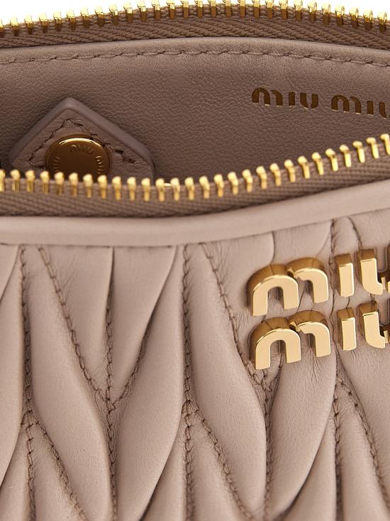 26FW 미우미우 마테라쎄 나파 레더 카드 홀더 5MC093AFPPF0236 Pink - MIU MIU