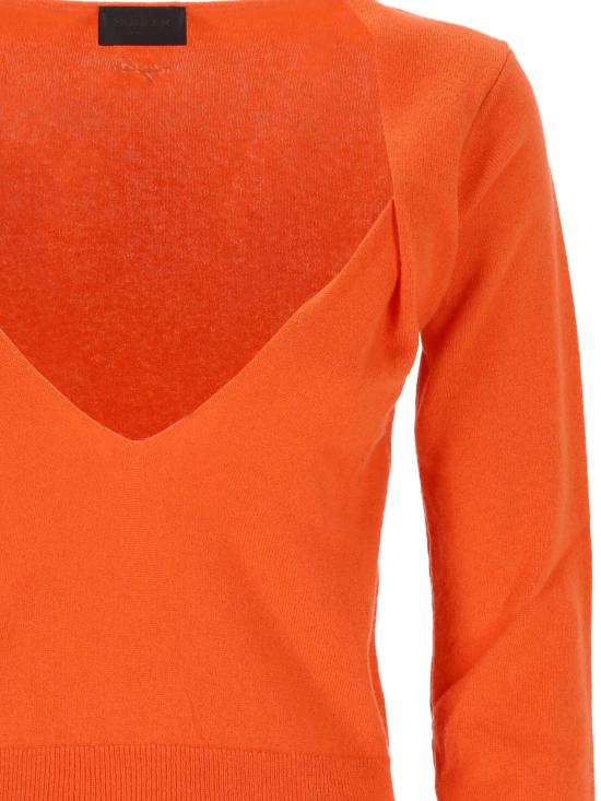 26FW 뮈글러 긴팔 티셔츠 26F2TO09101144 3155 ELECTRIC ORANGE - MUGLER