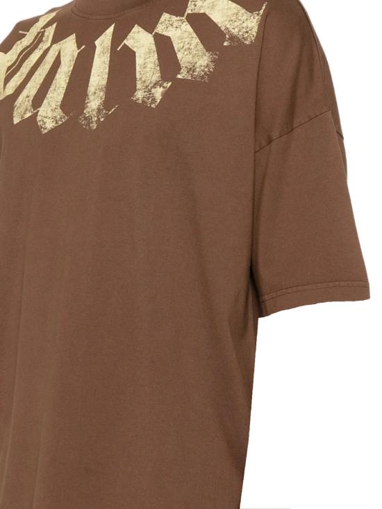 26FW 팜앤젤스 반팔 티셔츠 PAMAA003JR001 6019 BROWN LIGHT YELLOW - PALM ANGELS
