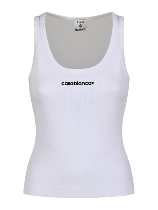 26FW 카사블랑카 민소매 티셔츠 WPF26JTS03902 WHITE