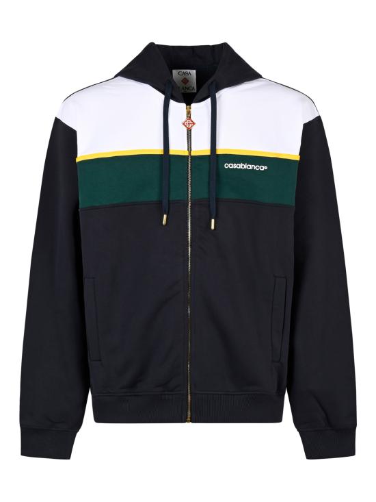 26FW 카사블랑카 자켓 MPF26JTP54501 NAVY GREEN WHITE