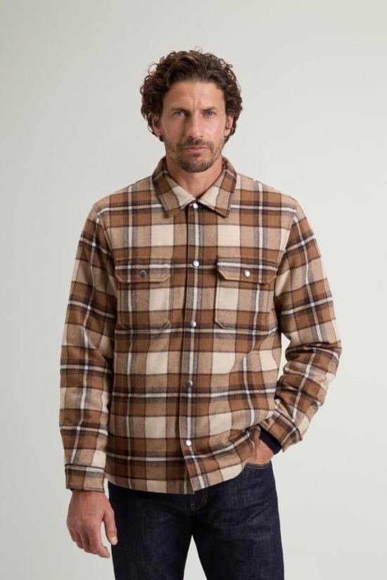 26FW 울리치 수트 자켓 CFWOOS2018MBUT3046 7449 DARK CAMEL CHECK - WOOLRICH