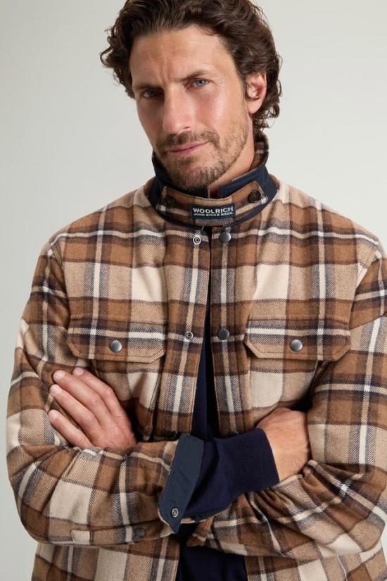 26FW 울리치 수트 자켓 CFWOOS2018MBUT3046 7449 DARK CAMEL CHECK - WOOLRICH