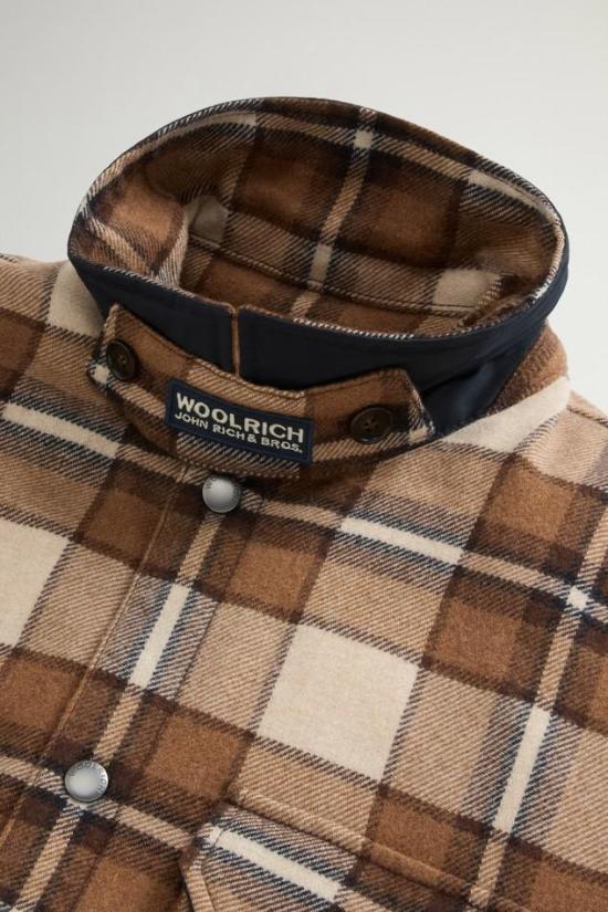 26FW 울리치 수트 자켓 CFWOOS2018MBUT3046 7449 DARK CAMEL CHECK - WOOLRICH