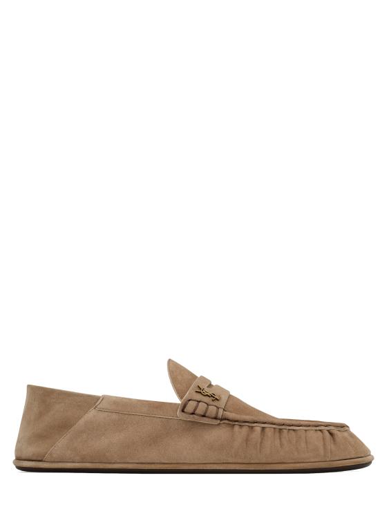26FW 생로랑 카산드라 스웨이드 로퍼 A006OM27DTT 9741 BEIGE - SAINT LAURENT