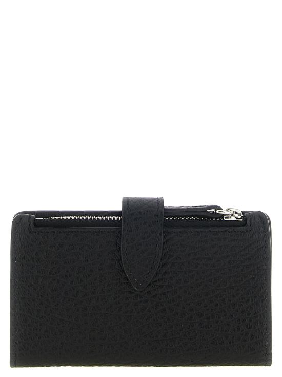 26FW 마르지엘라 지갑 포 스티치  및 카드 홀더 블랙 - MAISON MARGIELA